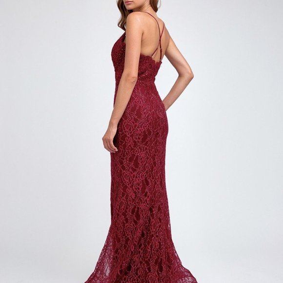 Sweetheart Neck Lace Bodice Prom Dress JT220 - Picture 2 of 5